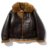 Mens Dark Brown Aviator Jacket Front